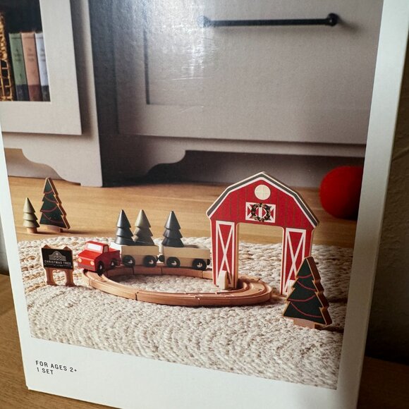 Hearth & Hand with Magnolia Toy Christmas Tree Farm Train Playset 23 piece - Picture 3 of 5